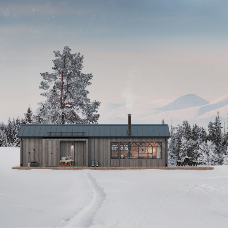 Nyhet våren 2026! Arkitektritade hus särskilt utvecklade för den nordiska fjällmiljön.